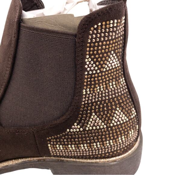 Blazin Roxx Lorraine Western Studded Chelsea Ankle Boots 8.5 Brown Women's - Picture 2 of 12